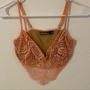Coral lace-y bralette